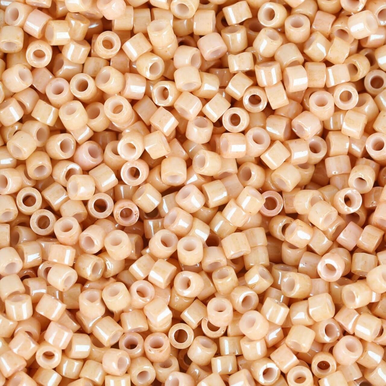 Miyuki Delica Seed Beads – Size 11/0 (1.6 mm), DB0208, Opaque Tan, 7.2 g, Approx. 1440 Beads, Made in Japan